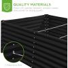 imageBest Choice Products 8x4x2ft Outdoor Metal Raised Garden Bed Deep Root Planter Box for Vegetables Flowers Herbs and Succulents w 478 Gallon Capacity  TerracottaBlack