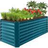 imageBest Choice Products 8x4x2ft Outdoor Metal Raised Garden Bed Deep Root Planter Box for Vegetables Flowers Herbs and Succulents w 478 Gallon Capacity  TerracottaPeacock Blue