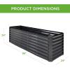 imageBest Choice Products 8x4x2ft Outdoor Metal Raised Garden Bed Deep Root Planter Box for Vegetables Flowers Herbs and Succulents w 478 Gallon Capacity  TerracottaGray