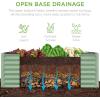 imageBest Choice Products 8x4x2ft Outdoor Metal Raised Garden Bed Deep Root Planter Box for Vegetables Flowers Herbs and Succulents w 478 Gallon Capacity  TerracottaSage Green