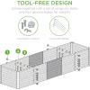 imageBest Choice Products 8x4x2ft Outdoor Metal Raised Garden Bed Deep Root Planter Box for Vegetables Flowers Herbs and Succulents w 478 Gallon Capacity  TerracottaGray