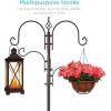 imageBest Choice Products 91in 4Hook Feeding Station Steel MultiFeeder Kit Stand for Attracting Wild Birds w 2 Bird Feeders Mesh Tray Bird Bath 4Prong Base  BronzeBronze