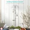 imageBest Choice Products 91in 4Hook Feeding Station Steel MultiFeeder Kit Stand for Attracting Wild Birds w 2 Bird Feeders Mesh Tray Bird Bath 4Prong Base  BronzeBronze