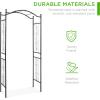 imageBest Choice Products 92in Steel Garden Arch Arbor Trellis for Outdoor Yard Garden Climbing Plants wDecorative Wire Lattice  Black