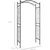imageBest Choice Products 92in Steel Garden Arch Arbor Trellis for Outdoor Yard Garden Climbing Plants wDecorative Wire Lattice  Black