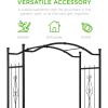 imageBest Choice Products 92in Steel Garden Arch Arbor Trellis for Outdoor Yard Garden Climbing Plants wDecorative Wire Lattice  Black