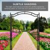 imageBest Choice Products 92in Steel Garden Arch Arbor Trellis for Outdoor Yard Garden Climbing Plants wDecorative Wire Lattice  Black
