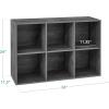 imageBest Choice Products 9Cube Storage Organizer 11in Shelf Opening Bookcase Display Shelf Customizable w 3 Removable Back Panels  GreigeDark Gray