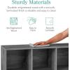 imageBest Choice Products 9Cube Storage Organizer 11in Shelf Opening Bookcase Display Shelf Customizable w 3 Removable Back Panels  GreigeDark Gray