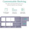 imageBest Choice Products 9Cube Storage Organizer 11in Shelf Opening Bookcase Display Shelf Customizable w 3 Removable Back Panels  GreigeLavender