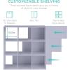 imageBest Choice Products 9Cube Storage Organizer 11in Shelf Opening Bookcase Display Shelf Customizable w 3 Removable Back Panels  GreigeLavender
