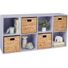 imageBest Choice Products 9Cube Storage Organizer 11in Shelf Opening Bookcase Display Shelf Customizable w 3 Removable Back Panels  GreigeLavender