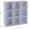 imageBest Choice Products 9Cube Storage Organizer 11in Shelf Opening Bookcase Display Shelf Customizable w 3 Removable Back Panels  GreigeLavender