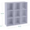 imageBest Choice Products 9Cube Storage Organizer 11in Shelf Opening Bookcase Display Shelf Customizable w 3 Removable Back Panels  GreigeLavender