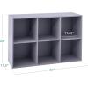 imageBest Choice Products 9Cube Storage Organizer 11in Shelf Opening Bookcase Display Shelf Customizable w 3 Removable Back Panels  GreigeLavender