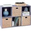 imageBest Choice Products 9Cube Storage Organizer 11in Shelf Opening Bookcase Display Shelf Customizable w 3 Removable Back Panels  GreigeLavender