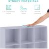 imageBest Choice Products 9Cube Storage Organizer 11in Shelf Opening Bookcase Display Shelf Customizable w 3 Removable Back Panels  GreigeLavender
