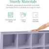 imageBest Choice Products 9Cube Storage Organizer 11in Shelf Opening Bookcase Display Shelf Customizable w 3 Removable Back Panels  GreigeLavender