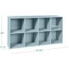 imageBest Choice Products 9Cube Storage Organizer 11in Shelf Opening Bookcase Display Shelf Customizable w 3 Removable Back Panels  GreigeLight Blue