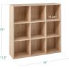imageBest Choice Products 9Cube Storage Organizer 11in Shelf Opening Bookcase Display Shelf Customizable w 3 Removable Back Panels  GreigeLight Oak