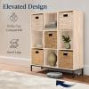 imageBest Choice Products 9Cube Storage Organizer 11in Shelf Opening Bookcase Display Shelf Customizable w 3 Removable Back Panels  GreigeLight Oak