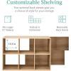 imageBest Choice Products 9Cube Storage Organizer 11in Shelf Opening Bookcase Display Shelf Customizable w 3 Removable Back Panels  GreigeLight Oak
