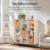 imageBest Choice Products 9Cube Storage Organizer 11in Shelf Opening Bookcase Display Shelf Customizable w 3 Removable Back Panels  GreigeLight Oak