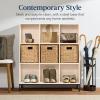 imageBest Choice Products 9Cube Storage Organizer 11in Shelf Opening Bookcase Display Shelf Customizable w 3 Removable Back Panels  GreigeLight Oak