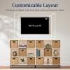 imageBest Choice Products 9Cube Storage Organizer 11in Shelf Opening Bookcase Display Shelf Customizable w 3 Removable Back Panels  GreigeLight Oak