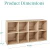 imageBest Choice Products 9Cube Storage Organizer 11in Shelf Opening Bookcase Display Shelf Customizable w 3 Removable Back Panels  GreigeLight Oak