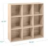 imageBest Choice Products 9Cube Storage Organizer 11in Shelf Opening Bookcase Display Shelf Customizable w 3 Removable Back Panels  GreigeLight Oak