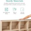 imageBest Choice Products 9Cube Storage Organizer 11in Shelf Opening Bookcase Display Shelf Customizable w 3 Removable Back Panels  GreigeLight Oak