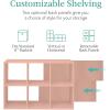 imageBest Choice Products 9Cube Storage Organizer 11in Shelf Opening Bookcase Display Shelf Customizable w 3 Removable Back Panels  GreigeLight Pink
