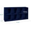 imageBest Choice Products 9Cube Storage Organizer 11in Shelf Opening Bookcase Display Shelf Customizable w 3 Removable Back Panels  GreigeNavy