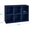 imageBest Choice Products 9Cube Storage Organizer 11in Shelf Opening Bookcase Display Shelf Customizable w 3 Removable Back Panels  GreigeNavy