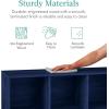 imageBest Choice Products 9Cube Storage Organizer 11in Shelf Opening Bookcase Display Shelf Customizable w 3 Removable Back Panels  GreigeNavy