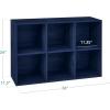 imageBest Choice Products 9Cube Storage Organizer 11in Shelf Opening Bookcase Display Shelf Customizable w 3 Removable Back Panels  GreigeNavy