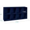imageBest Choice Products 9Cube Storage Organizer 11in Shelf Opening Bookcase Display Shelf Customizable w 3 Removable Back Panels  GreigeNavy