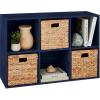 imageBest Choice Products 9Cube Storage Organizer 11in Shelf Opening Bookcase Display Shelf Customizable w 3 Removable Back Panels  GreigeNavy