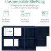 imageBest Choice Products 9Cube Storage Organizer 11in Shelf Opening Bookcase Display Shelf Customizable w 3 Removable Back Panels  GreigeNavy