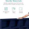 imageBest Choice Products 9Cube Storage Organizer 11in Shelf Opening Bookcase Display Shelf Customizable w 3 Removable Back Panels  GreigeNavy