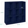 imageBest Choice Products 9Cube Storage Organizer 11in Shelf Opening Bookcase Display Shelf Customizable w 3 Removable Back Panels  GreigeNavy