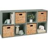 imageBest Choice Products 9Cube Storage Organizer 11in Shelf Opening Bookcase Display Shelf Customizable w 3 Removable Back Panels  GreigeSage