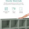 imageBest Choice Products 9Cube Storage Organizer 11in Shelf Opening Bookcase Display Shelf Customizable w 3 Removable Back Panels  GreigeSage