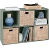 imageBest Choice Products 9Cube Storage Organizer 11in Shelf Opening Bookcase Display Shelf Customizable w 3 Removable Back Panels  GreigeSage