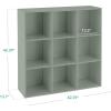 imageBest Choice Products 9Cube Storage Organizer 11in Shelf Opening Bookcase Display Shelf Customizable w 3 Removable Back Panels  GreigeSage
