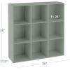 imageBest Choice Products 9Cube Storage Organizer 11in Shelf Opening Bookcase Display Shelf Customizable w 3 Removable Back Panels  GreigeSage