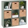 imageBest Choice Products 9Cube Storage Organizer 11in Shelf Opening Bookcase Display Shelf Customizable w 3 Removable Back Panels  GreigeSage