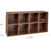 imageBest Choice Products 9Cube Storage Organizer 11in Shelf Opening Bookcase Display Shelf Customizable w 3 Removable Back Panels  GreigeWalnut
