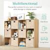 imageBest Choice Products 9Cube Storage Organizer 11in Shelf Opening Bookcase Display Shelf Customizable w 3 Removable Back Panels  GreigeWalnut